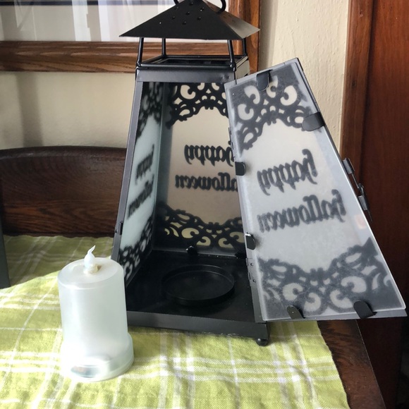 Spooky Happy Halloween Lantern with battery candle - Picture 6 of 9